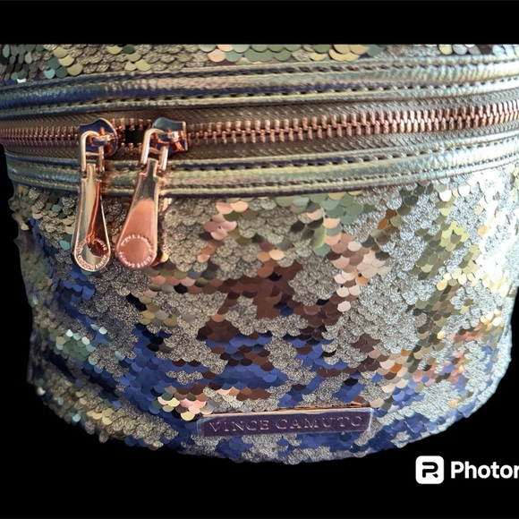 Vince Camuto Rose Gold Glittery Cosmetic Case, NWT - Picture 3 of 7